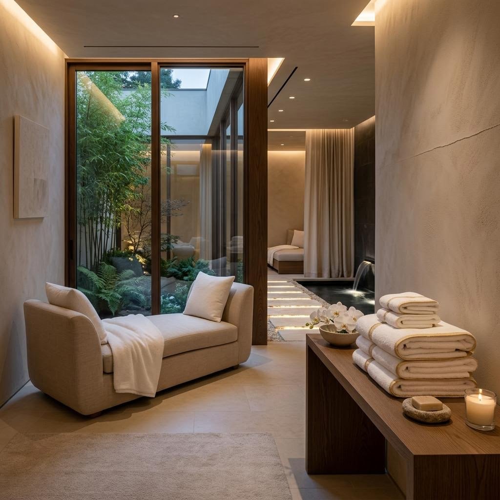 Editorial imagery representing the relaxing environment at Arka Wellness Spa